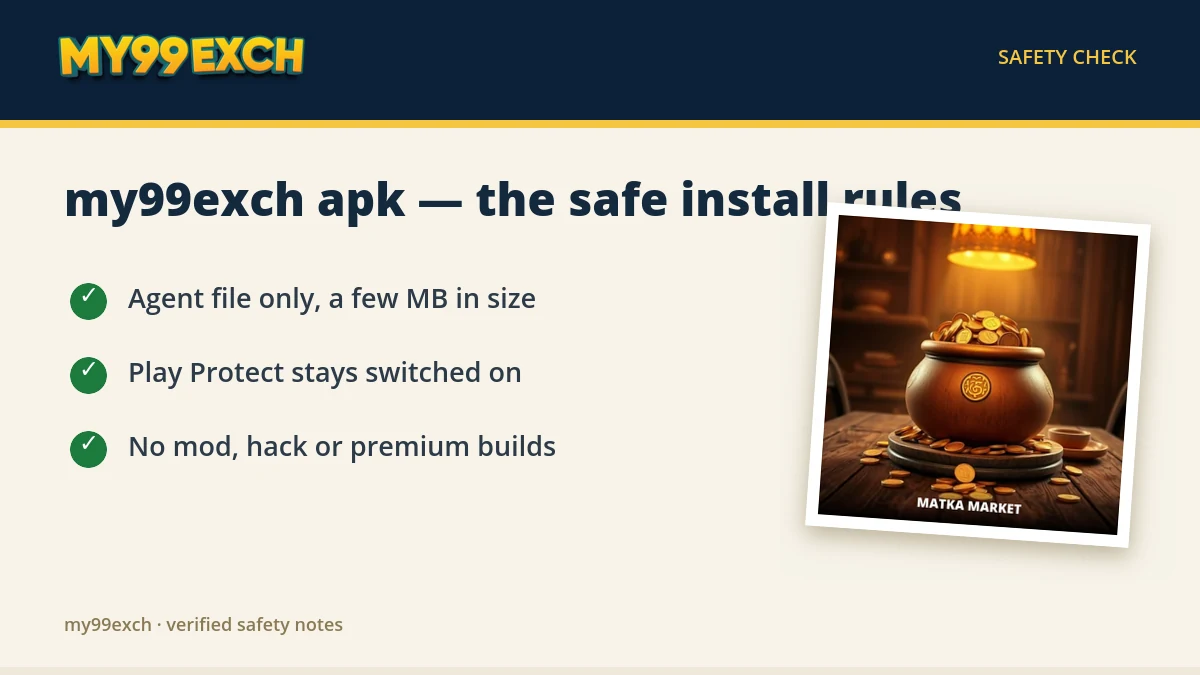 my99exch apk safe install rules with agent file and play protect checks