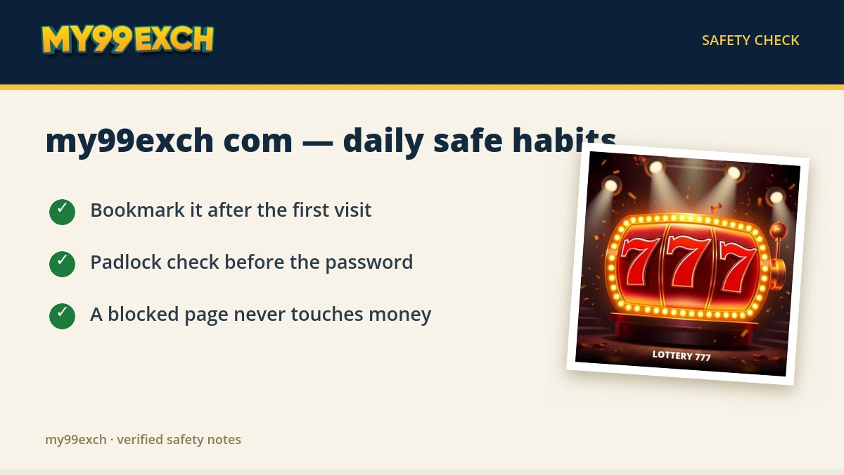 my99exch com address safe habits with bookmark and padlock checks