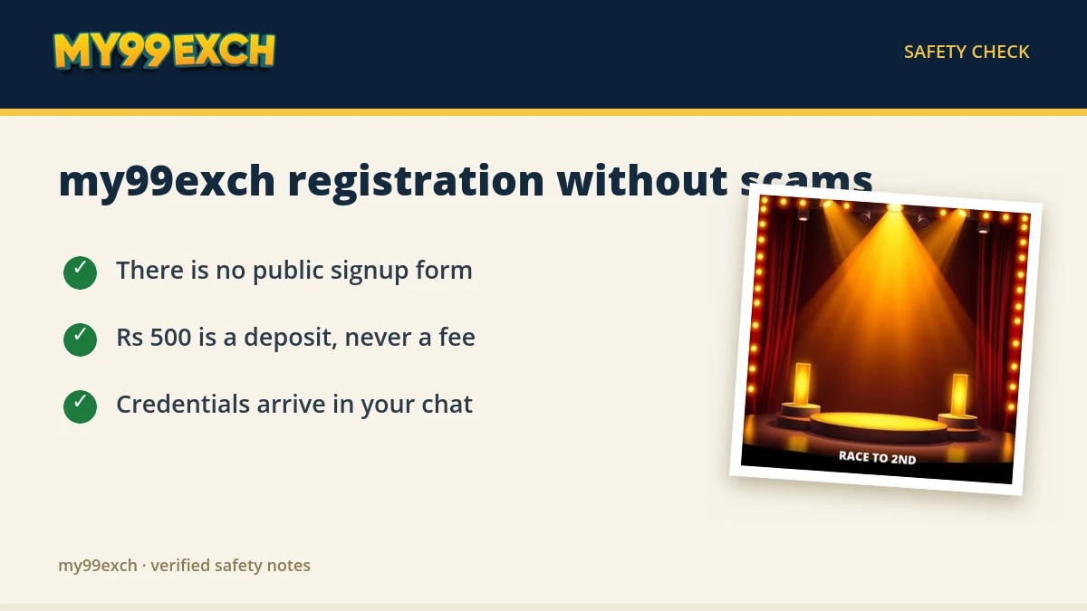 my99exch registration scam-free steps with deposit not fee note