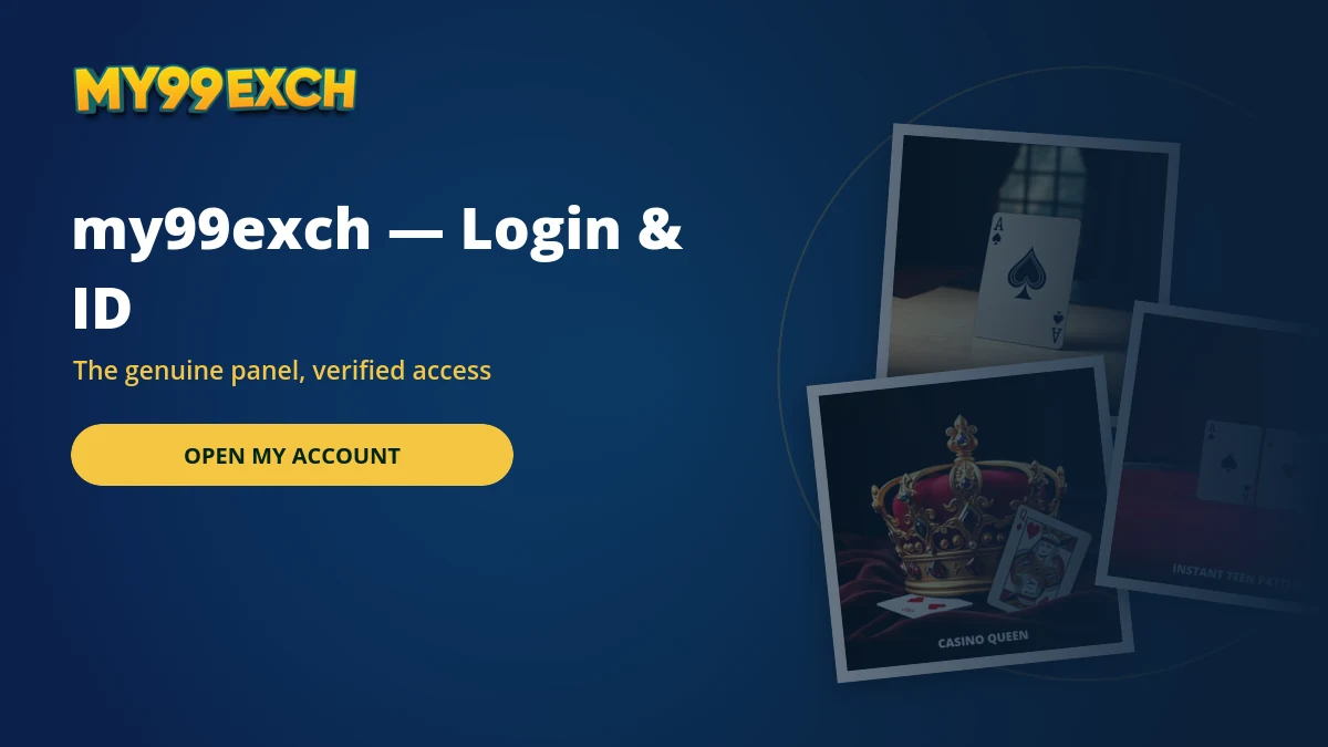 my99exch login and ID panel banner with casino game tiles